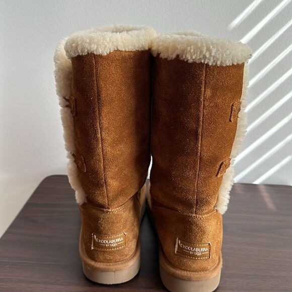 Koolaburra By UGG Tan Suede Winter Boots Sz 6 - Picture 4 of 7